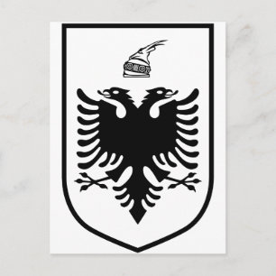 Postal Escudo de armas de Albania