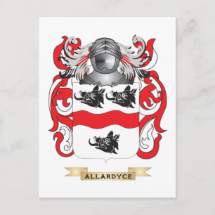 Postal Escudo de armas de Allardyce (escudo familiar)