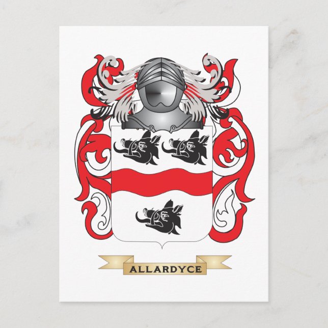 Postal Escudo de armas de Allardyce (escudo familiar) (Anverso)
