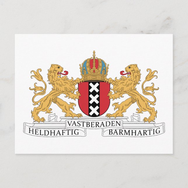 Postal Escudo De Armas De Ámsterdam (Anverso)