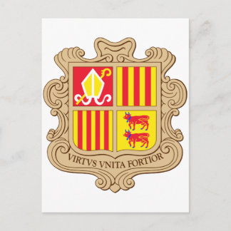Postal Escudo de armas de Andorra
