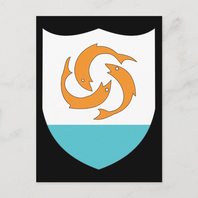 Postal Escudo De Armas De Anguila (Anverso)