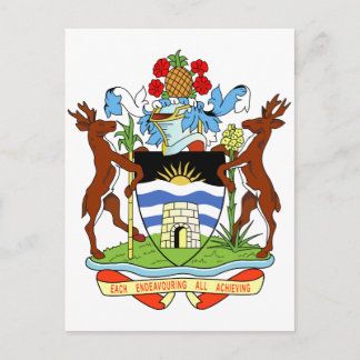 Postal Escudo de armas de Antigua y Barbuda