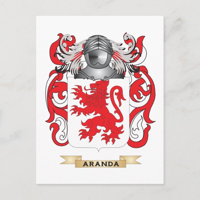 Postal Escudo de armas de Aranda (reposo familiar) (Anverso)