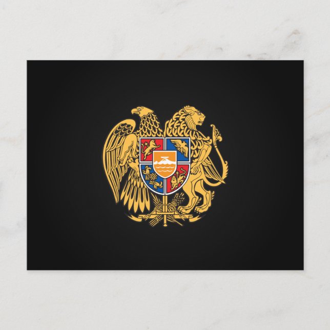 Postal Escudo de armas de Armenia (Anverso)