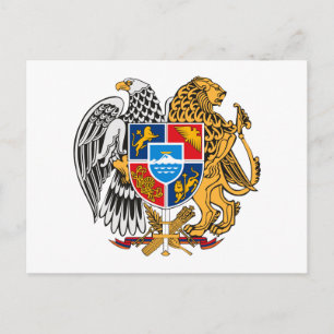 Postal Escudo de armas de Armenia