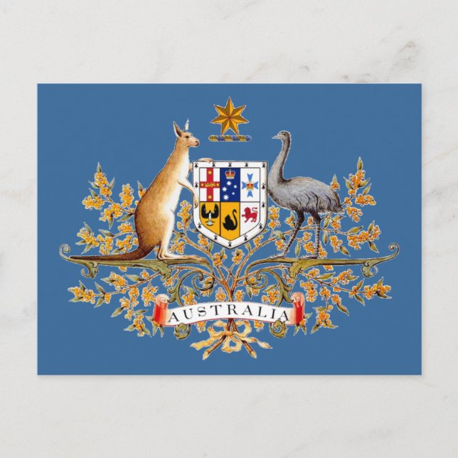 Postal Escudo de armas de Australia (Anverso)