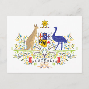 Postal Escudo De Armas De Australia