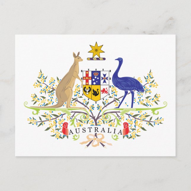 Postal Escudo De Armas De Australia (Anverso)