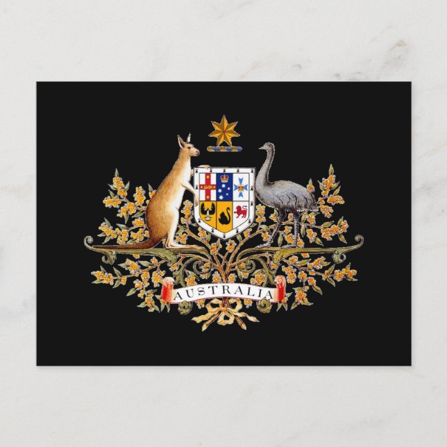 Postal Escudo de armas de Australia (Anverso)