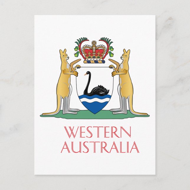 Postal Escudo de armas de Australia Occidental (Anverso)