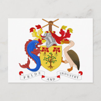 Postal Escudo de armas de Barbados