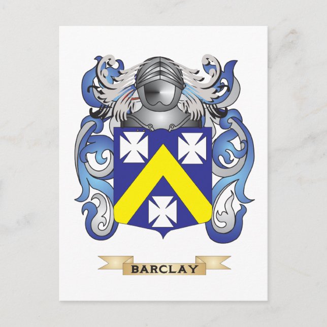 Postal Escudo de armas de Barclay (escudo familiar) (Anverso)