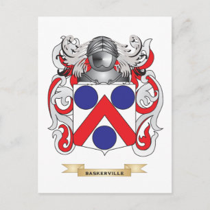 Postal Escudo de armas de Baskerville (escudo familiar)