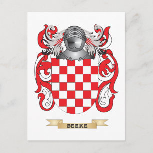 Postal Escudo de armas de Beeke (reposo familiar)