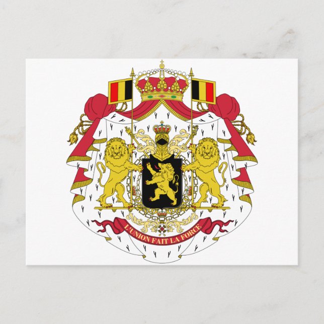 Postal Escudo de armas de Bélgica (Anverso)