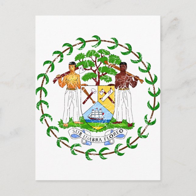 Postal Escudo De Armas De Belice (Anverso)