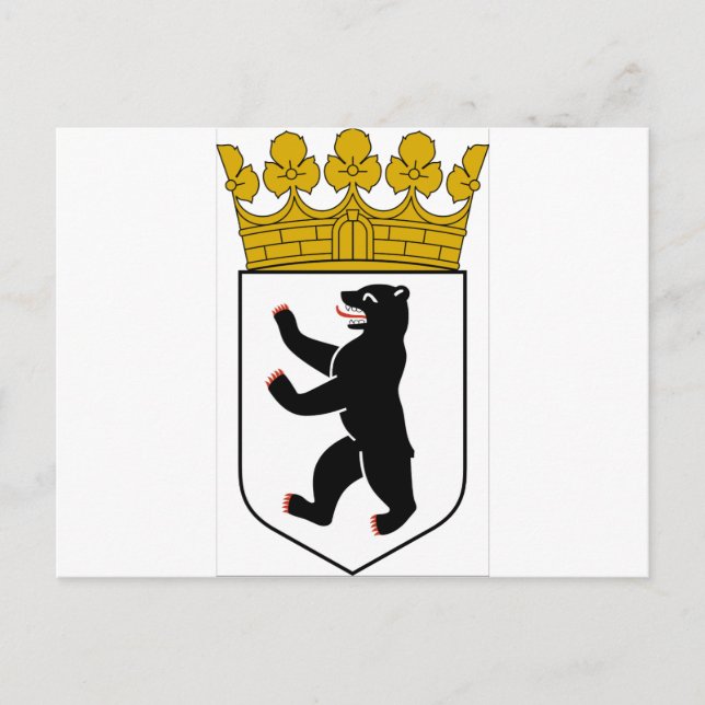 Postal Escudo de armas de Berlín (Alemania) (Anverso)