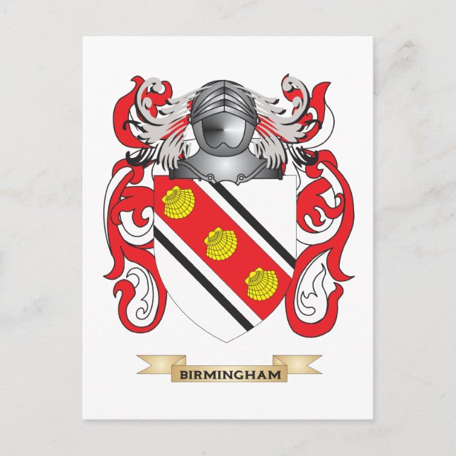 Postal Escudo de armas de Birmingham (escudo familiar) (Anverso)