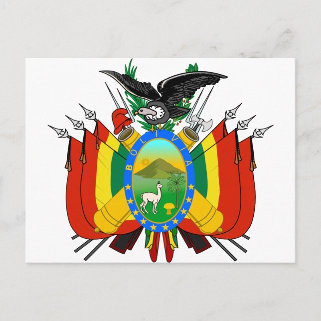 Postal Escudo de armas de Bolivia BO (Anverso)