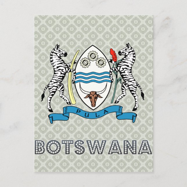 Postal Escudo de armas de Botswana (Anverso)