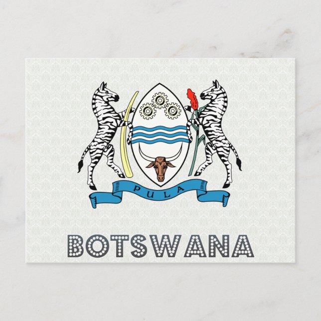 Postal Escudo de armas de Botswana (Anverso)