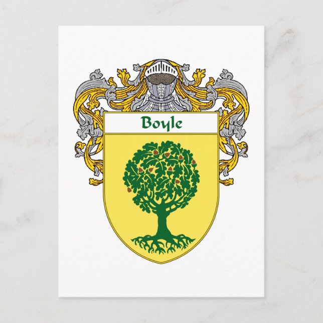 Postal Escudo de armas de Boyle (Mantled) (Anverso)