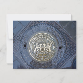 Postal Escudo de armas de Budapest con cubierta de alcant
