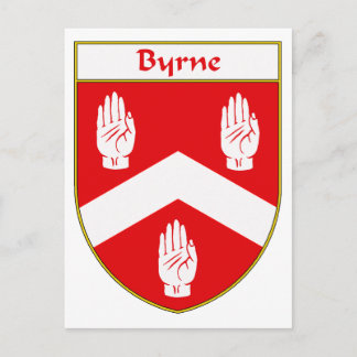 Postal Escudo de armas de Byrne/escudo familiar