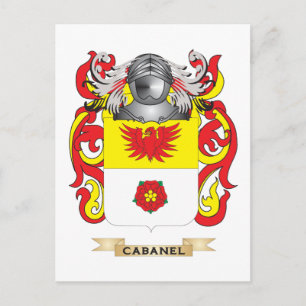 Postal Escudo de armas de cabaña (escudo familiar)