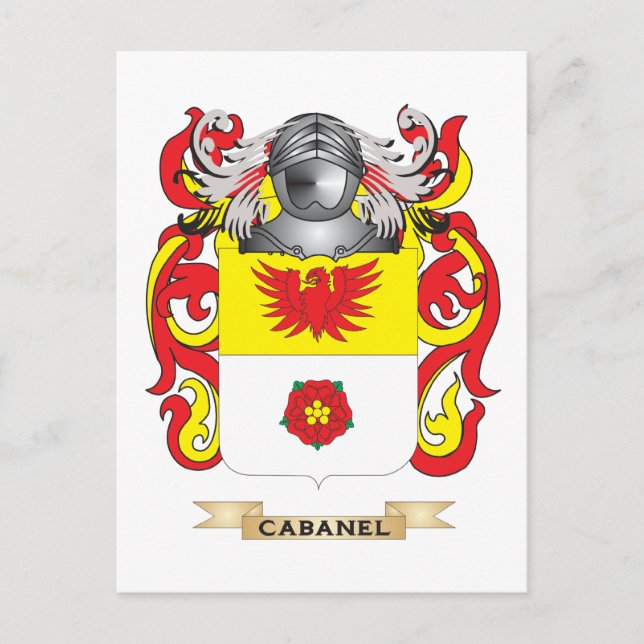 Postal Escudo de armas de cabaña (escudo familiar) (Anverso)
