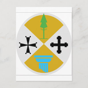 Postal Escudo de armas de Calabria (Italia)