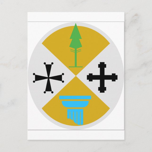 Postal Escudo de armas de Calabria (Italia) (Anverso)