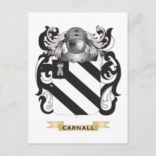 Postal Escudo de armas de Carnall (escudo familiar)