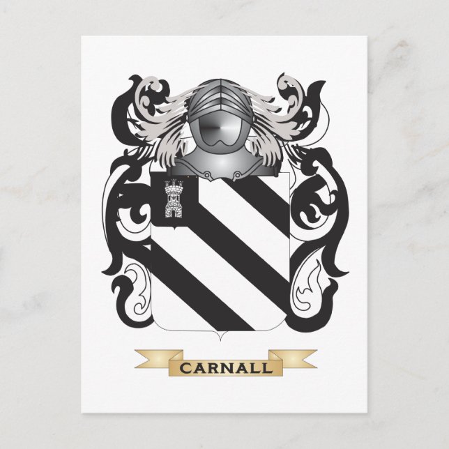 Postal Escudo de armas de Carnall (escudo familiar) (Anverso)