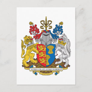 Postal Escudo de armas de Chester