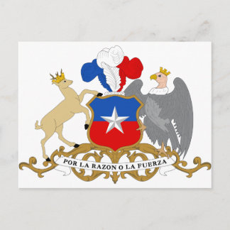 Postal Escudo de armas de Chile