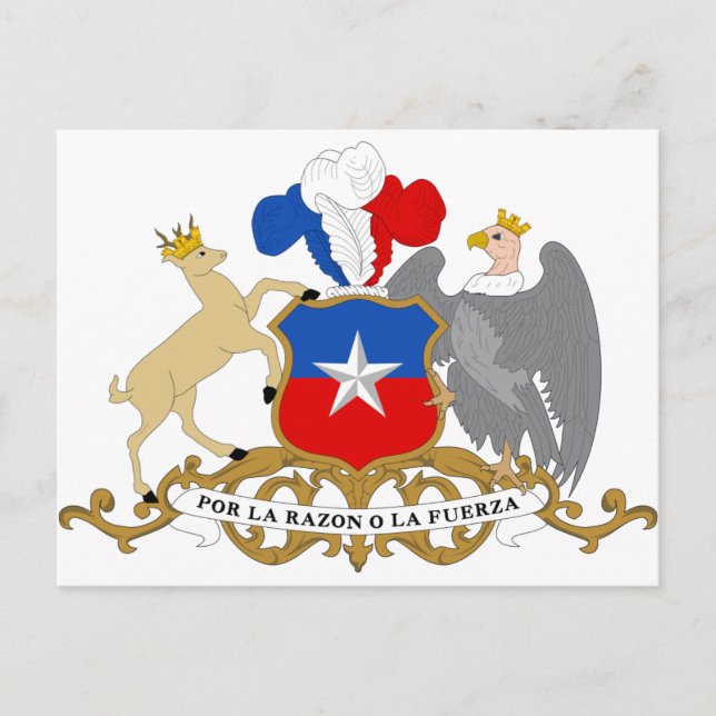 Postal Escudo de armas de Chile (Anverso)