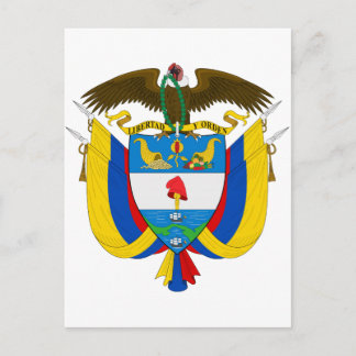 Postal Escudo de armas de Colombia
