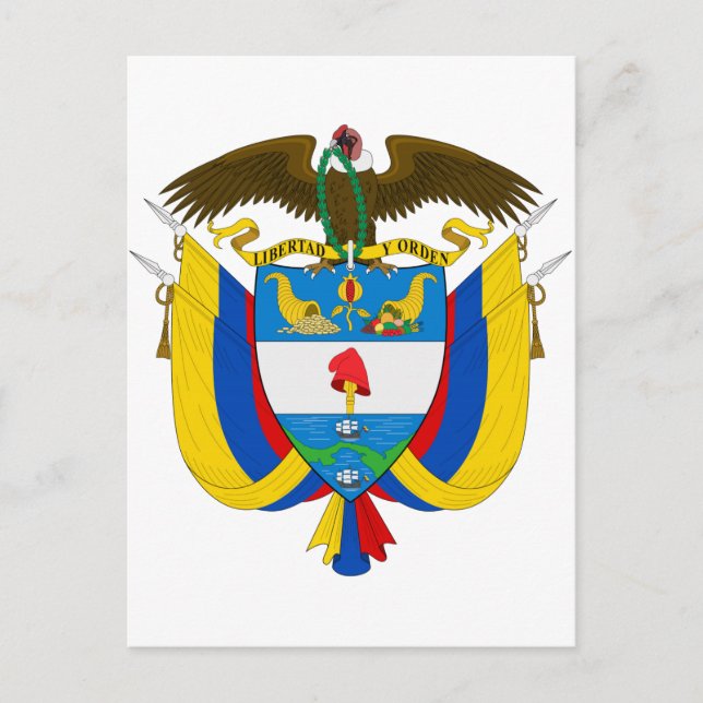 Postal Escudo de armas de Colombia (Anverso)
