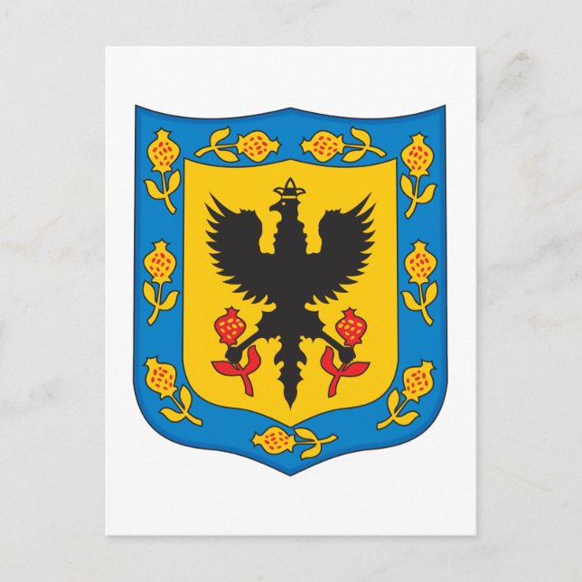 Postal Escudo de armas de Colombia en Bogotá (Anverso)