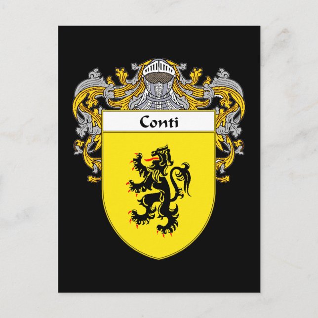 Postal Escudo de armas de Conti (Mantled) (Anverso)