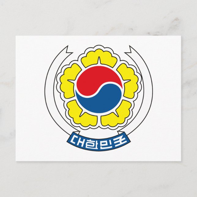 Postal Escudo de armas de Corea del Sur (Anverso)