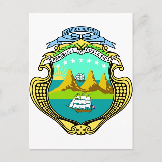 Postal Escudo De Armas De Costa Rica (Anverso)