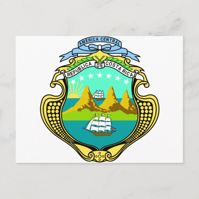 Postal Escudo de armas de Costa Rica (Anverso)