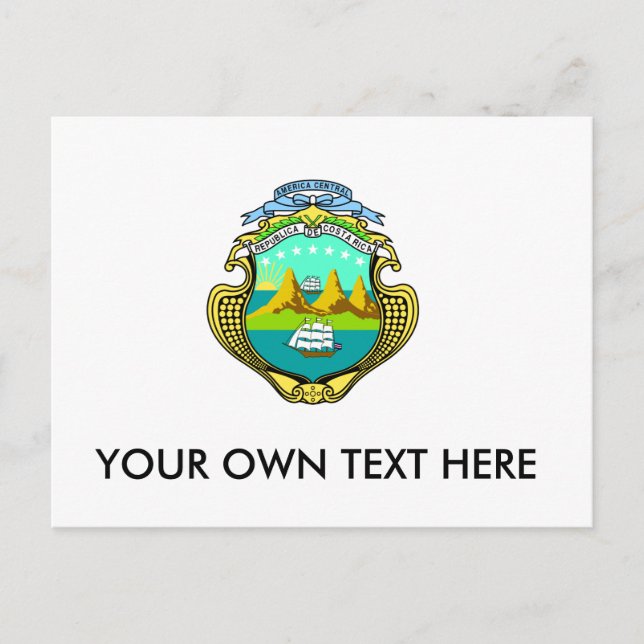 Postal Escudo de armas de Costa Rica (Anverso)