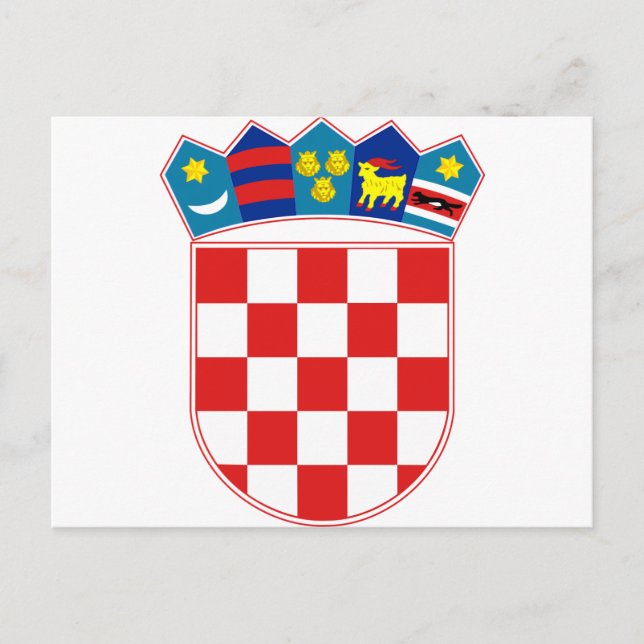 Postal Escudo de armas de Croacia HR Hrvatska (Anverso)