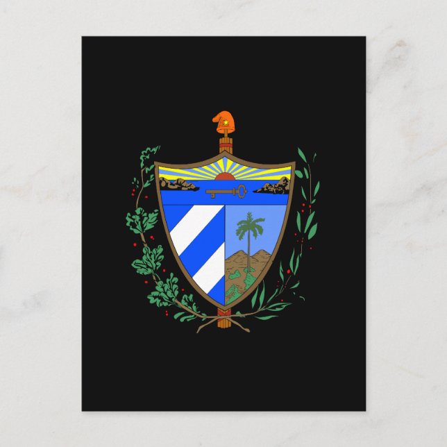 Postal Escudo de armas de Cuba (Anverso)