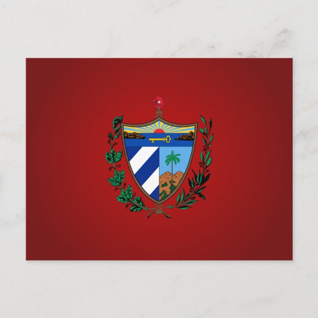 Postal Escudo de armas de Cuba (Anverso)