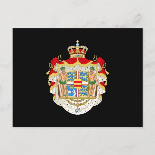 Postal Escudo de armas de Dinamarca (Anverso)